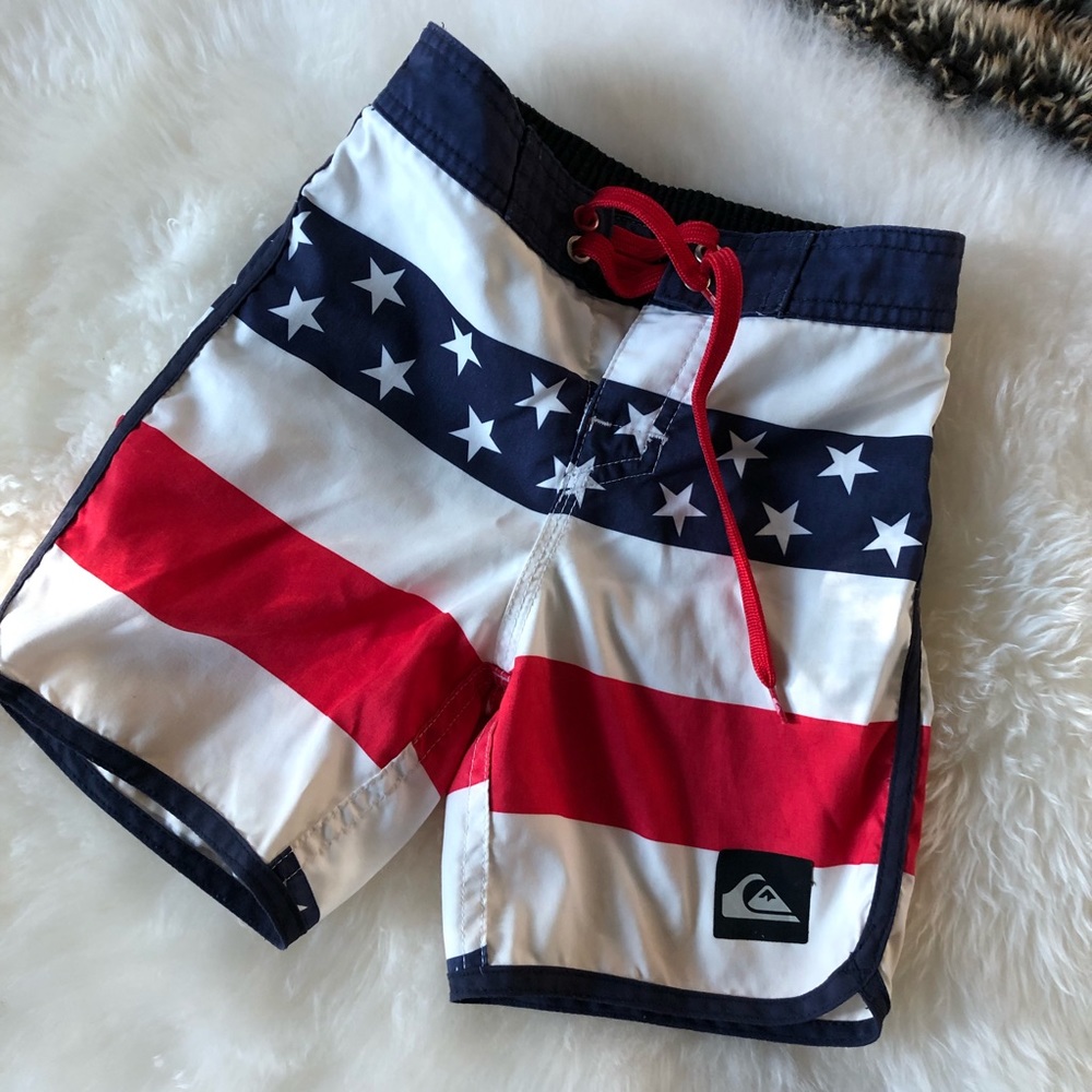 Quiksilver 3T American Flag swim trunks